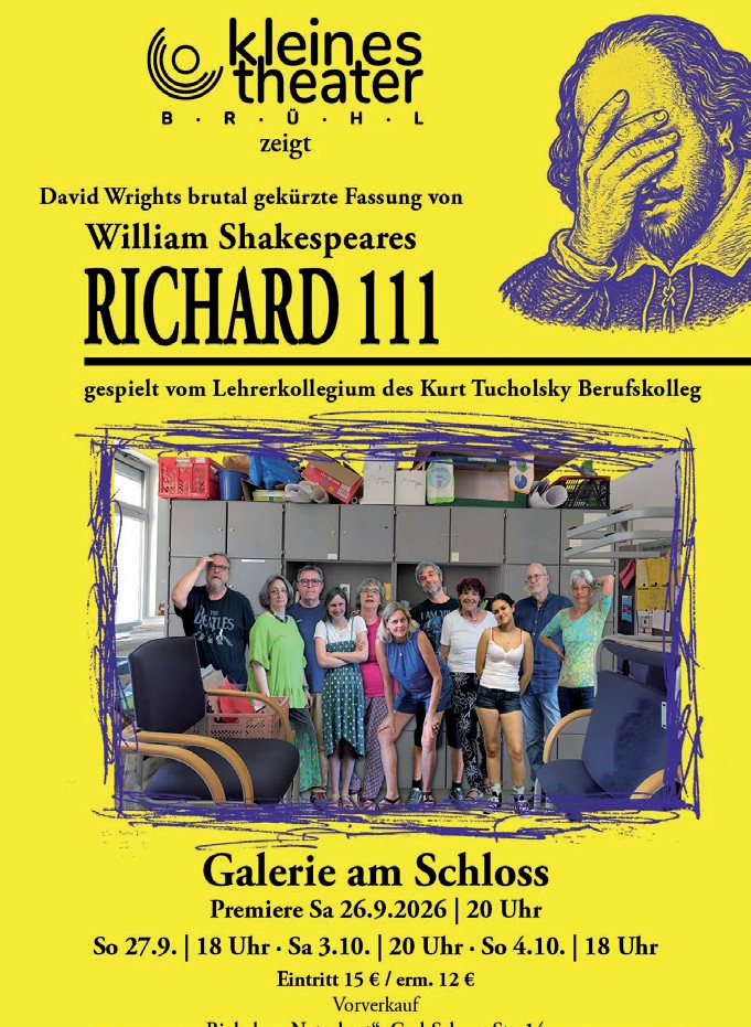 Kleines Theater Brühl zeigt neues Stück „Richard 111“